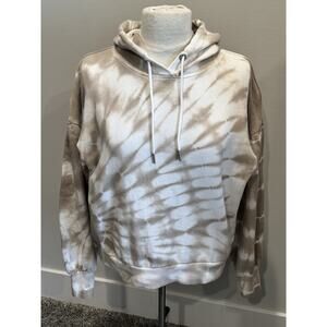 Z Supply Taupe Spiral Tie Dye Hoodie Sweatshirt Women’s Small Lounge Athleisure